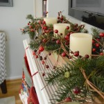 Christmas 2013 Mantel: Decorating Around a Mounted TV