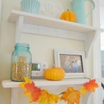 Easy DIY Fall Garland, Decorating with a Thermostat, and Some Shelves