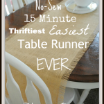 No-Sew-15 Minute-Thriftiest-Easiest-Table-Runner. Ever.