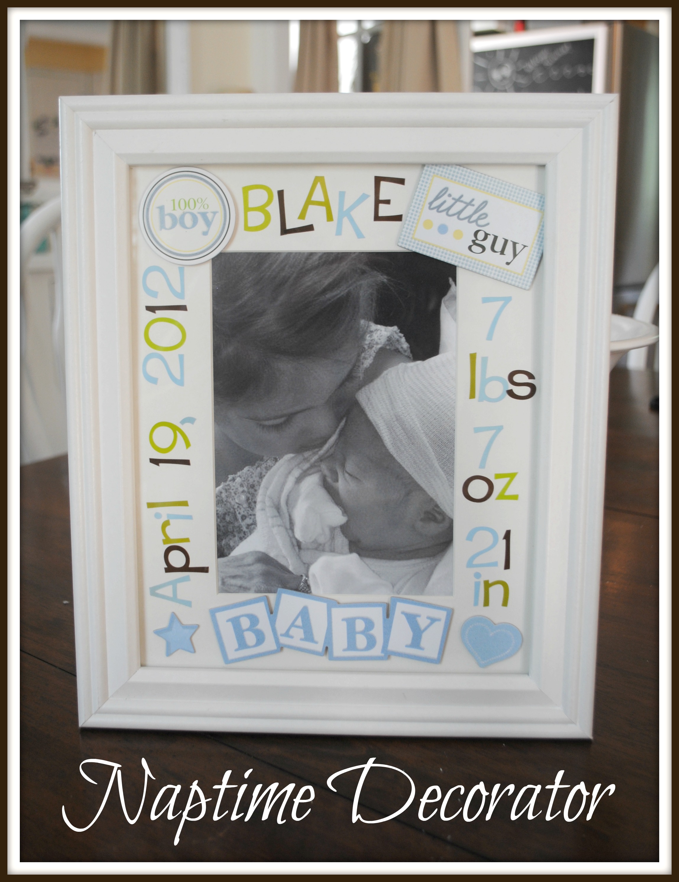 DIY Baby Stats Frame