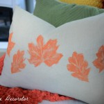 Leaf Stamped Pillow