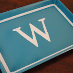 Monogrammed Tray from Old Cookie Sheet