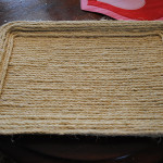 DIY Sisal Tray from an Old Cookie Sheet