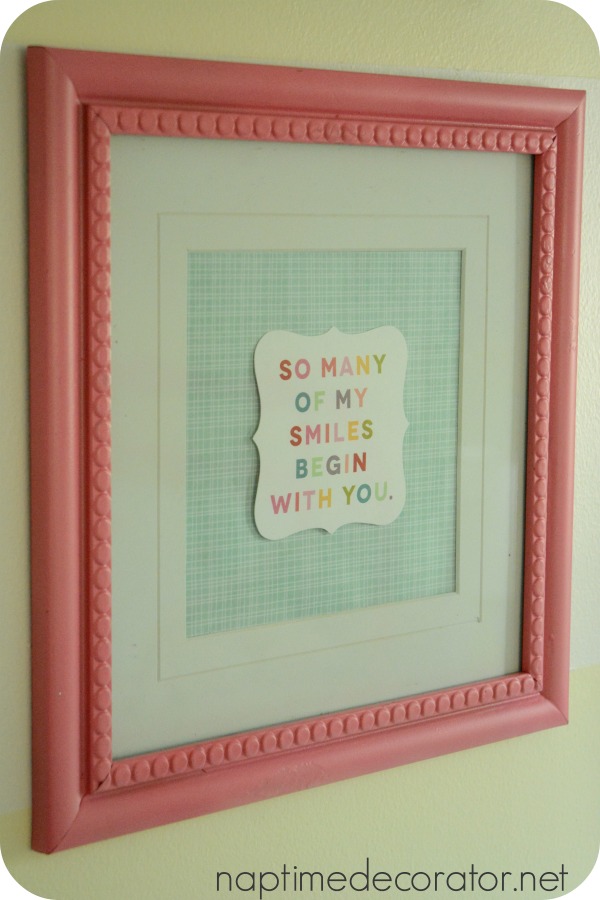 thrifty art for a girl's room