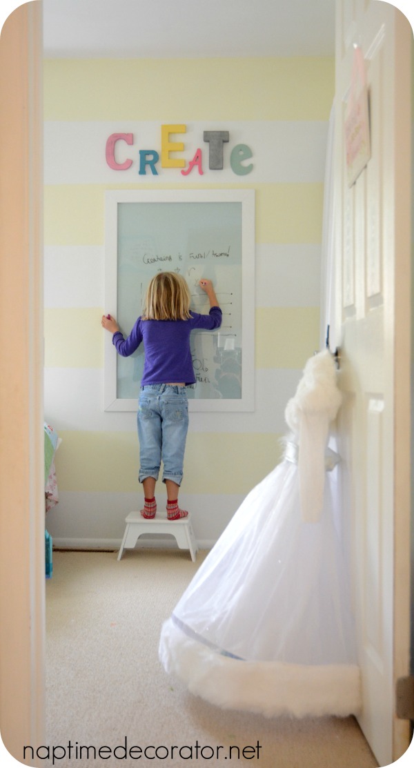 DIY Dry Erase Board, Create, Little Girl's room