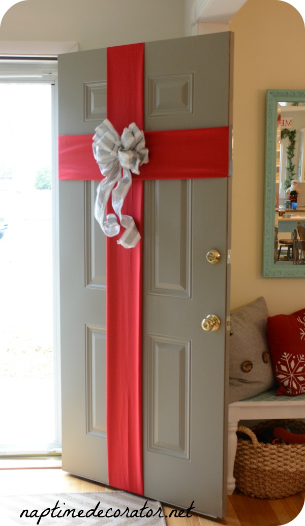 Luxury Traditional Christmas Door Bow & Door Wrap kit Red & Gold mix £16.99 WOW