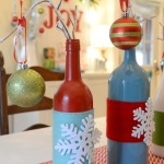 Dining Room Centerpiece: Charlie Brownish Wine Bottle Edition