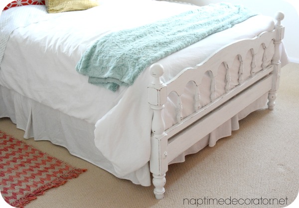 a $10 bed gets a rustic makeover