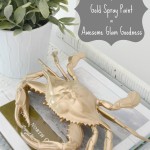 Plastic Crab + Gold Spray Paint = Awesome Glam Goodness