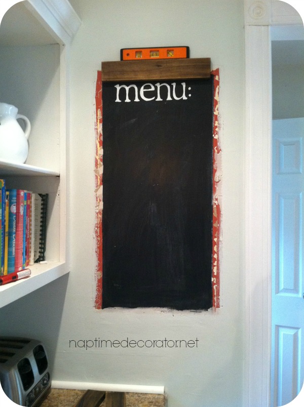 chalkboard menu