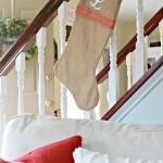 Easy Personalized Burlap Christmas Stockings