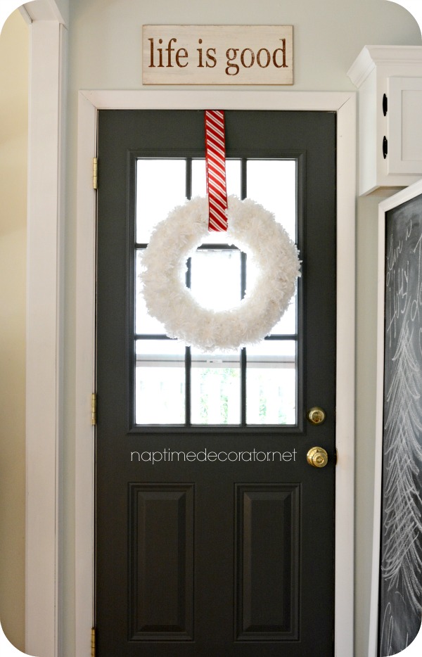 DIY wreath and black door