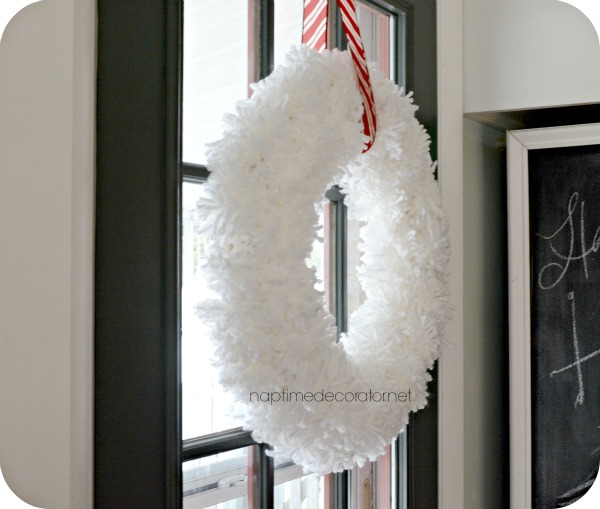 DIY wreath and black door