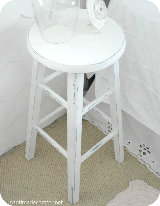 stool turned nightstand